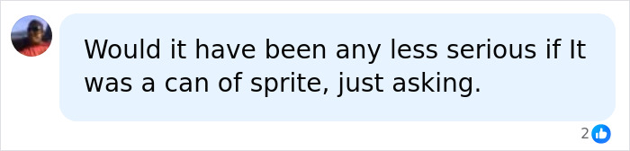 Comment in a social media post questioning the seriousness of a tourist arrested for trying to deliver a can of Coke to an isolated tribe.
