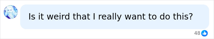 Text message conversation bubble saying Is it weird that I really want to do this relating to jaw release therapy and emotional response.