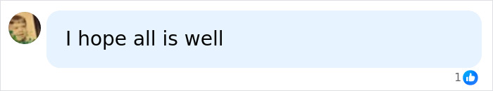 Text message saying I hope all is well, highlighting Christina Applegate&rsquo;s hospitalization and loved ones&rsquo; concern.