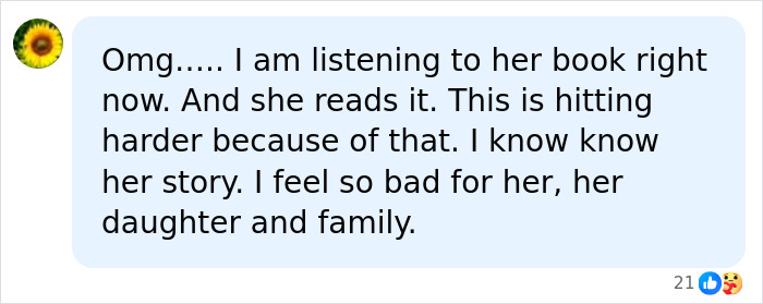 Screenshot of a message expressing sympathy for Christina Applegate&rsquo;s loved ones amid hellish hospitalization details.