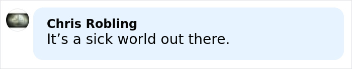 Screenshot of an online comment saying it&rsquo;s a sick world, related to teacher allegedly building relationship with mom.