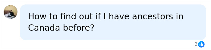 A message bubble asks how to find Canadian ancestors, relating to Canadian Citizenship.