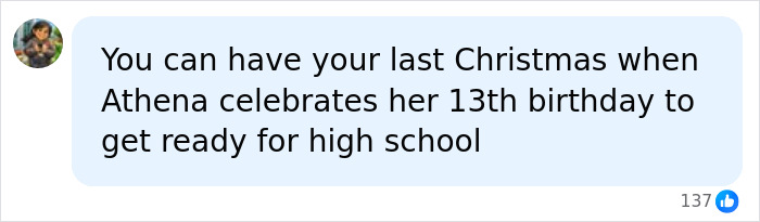 A message from a FedEx Driver mentioning Athena Strand's birthday and Christmas, with 137 likes.