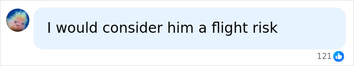 A social media message from an Athena Strand case juror states, "I would consider him a flight risk."