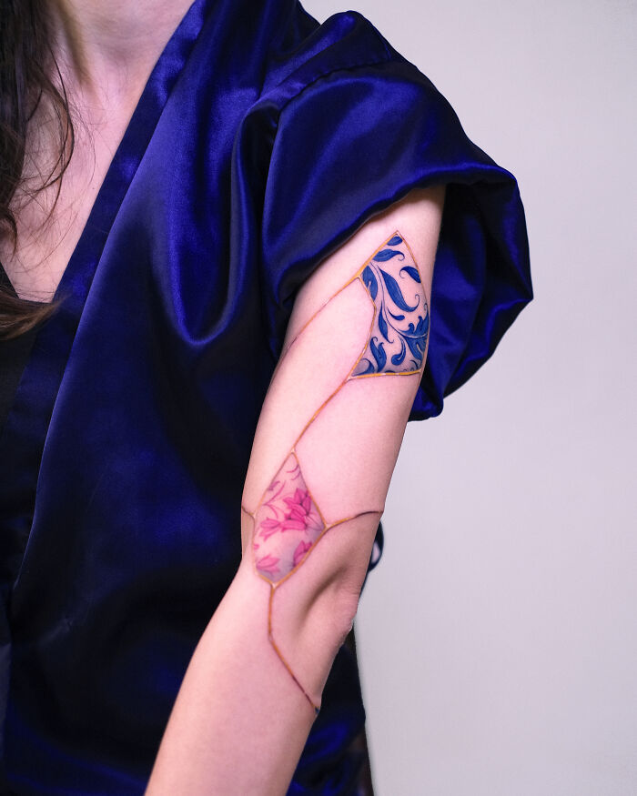 Tattoos Inspired Japanese Kintsugi Tatuaggidiporcellana