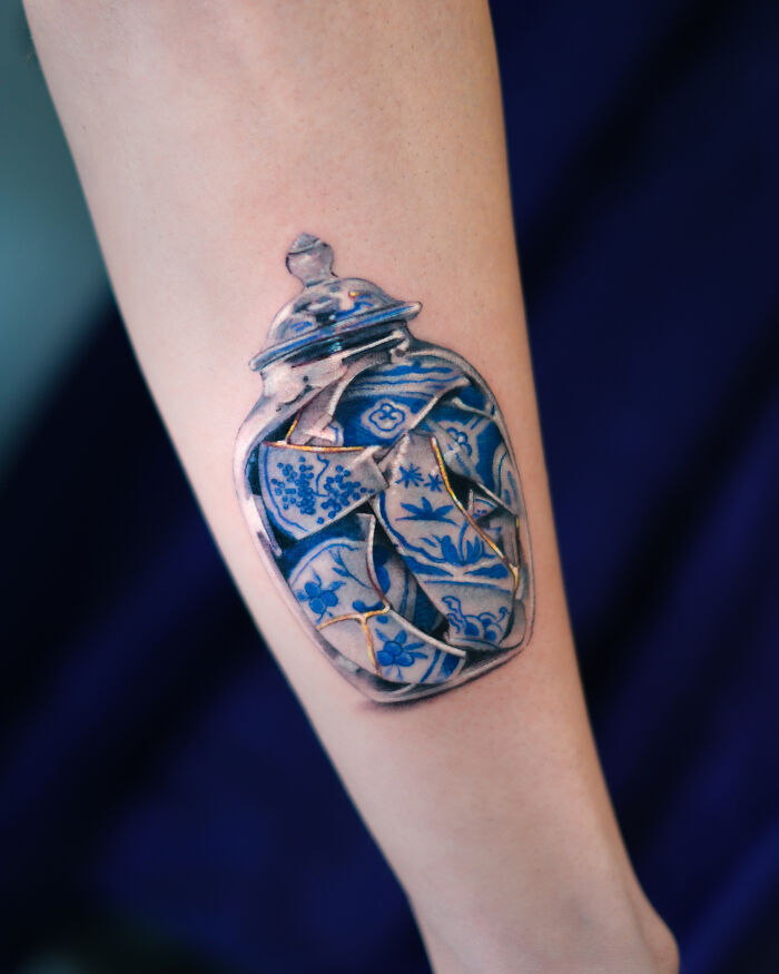Tattoos Inspired Japanese Kintsugi Tatuaggidiporcellana