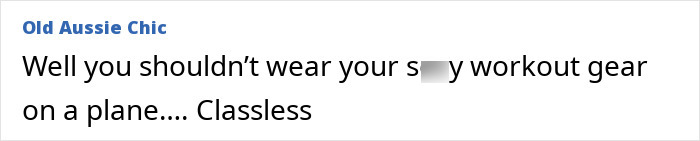 Estrela de reality show é solicitada a encobrir parte inesperada do corpo enquanto estiver no lounge de uma companhia aérea