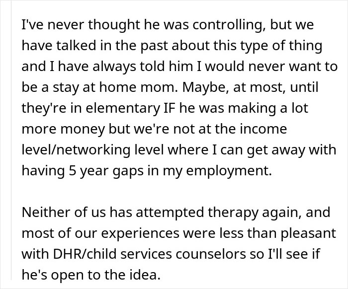 Man Calls Wife Selfish For Refusing To Become A SAHM While Cheating On Her The Entire Time Man Calls Wife Selfish For Refusing To Become A SAHM While Cheating On Her The Entire Time