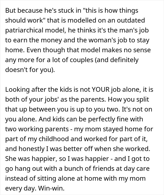 Man Calls Wife Selfish For Refusing To Become A SAHM While Cheating On Her The Entire Time Man Calls Wife Selfish For Refusing To Become A SAHM While Cheating On Her The Entire Time