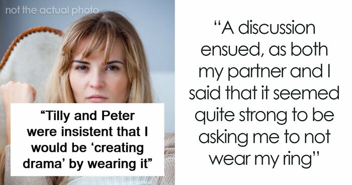 Woman Refuses To Remove Engagement Ring For Friend’s Wedding, Drama Follows