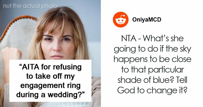 Woman Refuses To Remove Engagement Ring For Friend’s Wedding, Drama Follows
