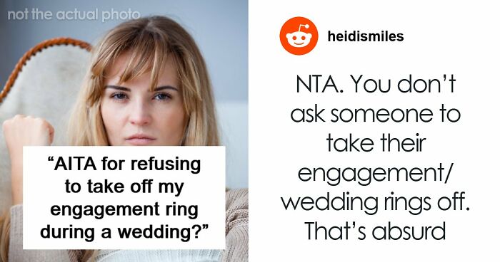 Woman Refuses To Remove Engagement Ring For Friend’s Wedding, Drama Follows