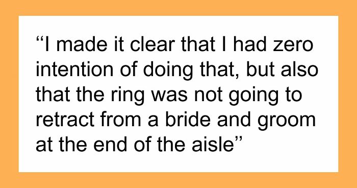 Woman Refuses To Remove Engagement Ring For Friend’s Wedding, Drama Follows