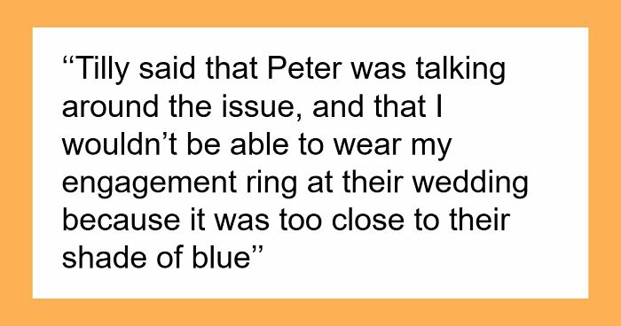 Woman Refuses To Remove Engagement Ring For Friend’s Wedding, Drama Follows