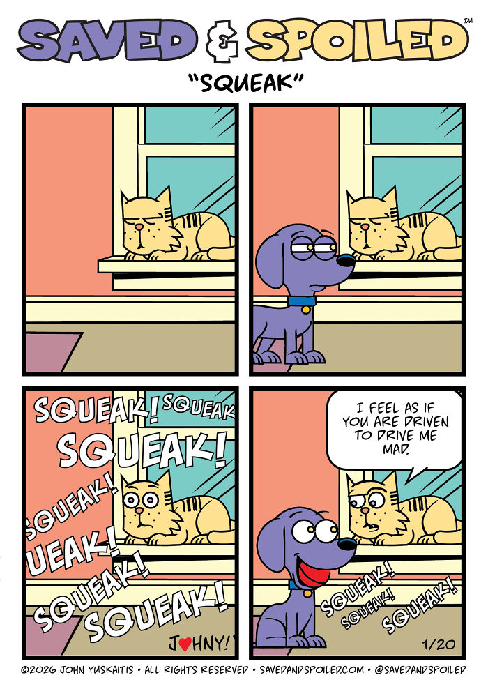 30 More Saved & Spoiled Comics About Life With A Rescue Dog And A Very Spoiled Cat