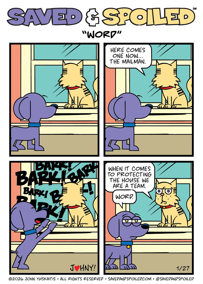 30 More Saved & Spoiled Comics About Life With A Rescue Dog And A Very Spoiled Cat