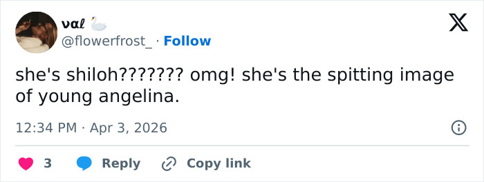 Shiloh Jolie aparece no primeiro videoclipe, os fãs apontam que ela é gêmea de sua mãe