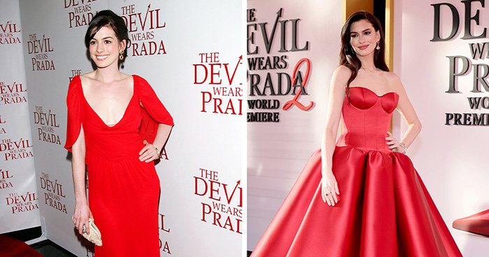 Side-By-Sides That Show The Cast Of ‘The Devil Wears Prada 2’ 20 Years After The Original Premiere