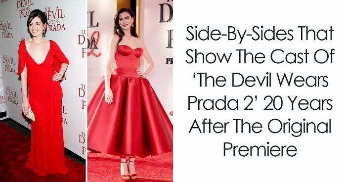 Side-By-Sides That Show The Cast Of ‘The Devil Wears Prada 2’ 20 Years After The Original Premiere