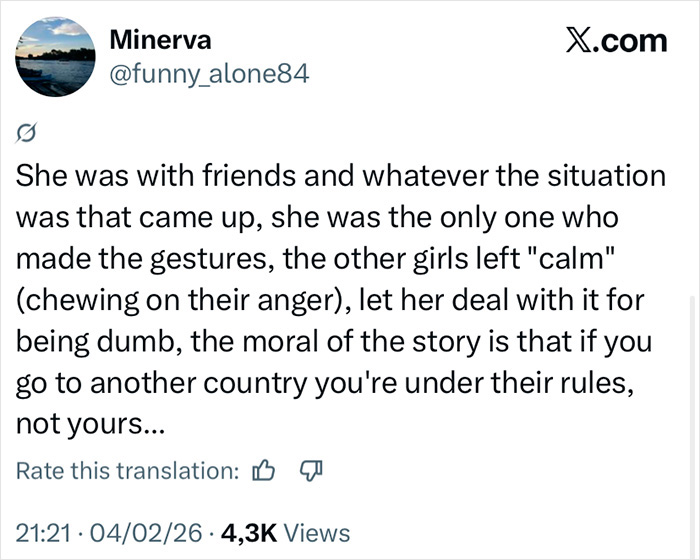 Um único gesto pode levar turista de 29 anos à prisão por anos sob leis antirracismo