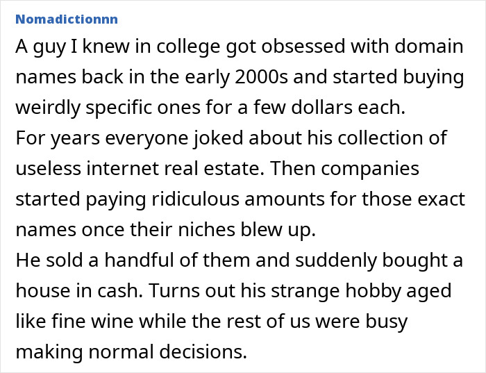 Domain name collector profited from niche internet real estate