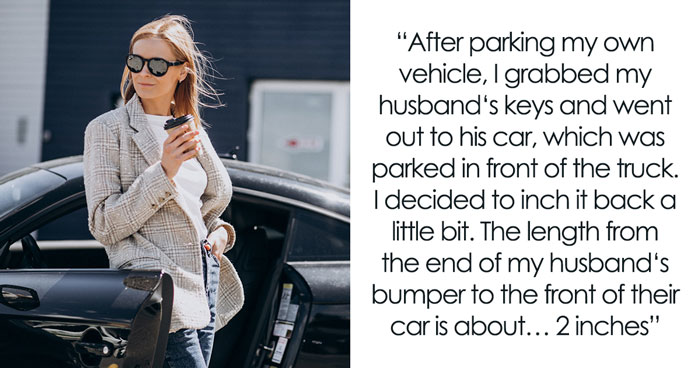 Woman’s Parking Spot Gets Nicked By Entitled Guests, She Traps Their Car And Enjoys The Show