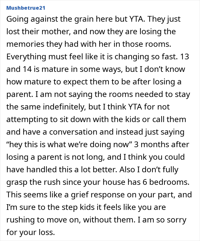 Widower Repaints Stepchildren’s Rooms After They Move Out, Family Accuses Him Of “Erasing” Them Widower Repaints Stepchildren’s Rooms After They Move Out, Family Accuses Him Of “Erasing” Them