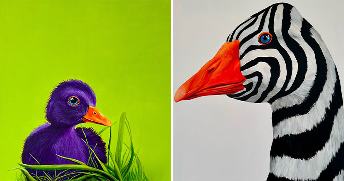 26 Surreal Goose Paintings By Ivanka Nechyporuk That Feel Playful And Unsettling At Once