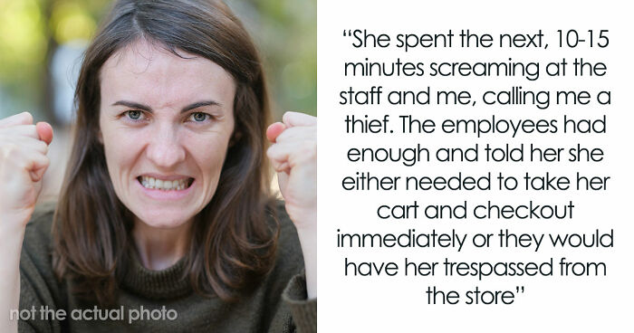 Scalper Tries To Cuss Out Lady For Taking Her Bulk Items, Gets Banned From Store And Taken By Police