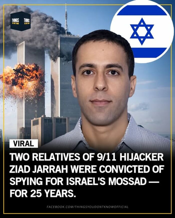 Two relatives of 9/11 hijacker convicted of spying for Israel's Mossad, showing great, sad, and weird world events.