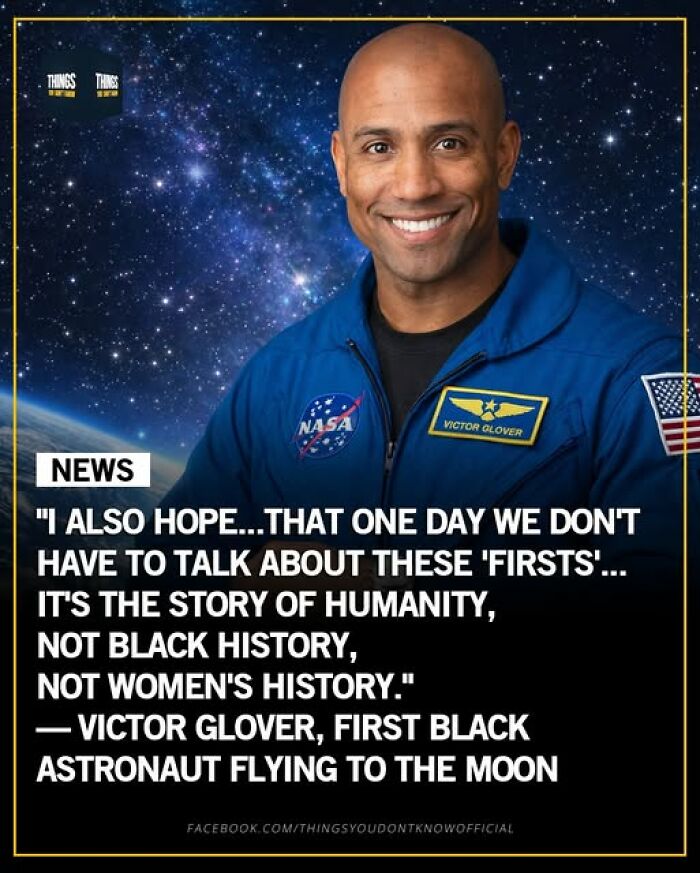 Victor Glover, first Black astronaut flying to the moon, sharing a hopeful story about humanity in space exploration.