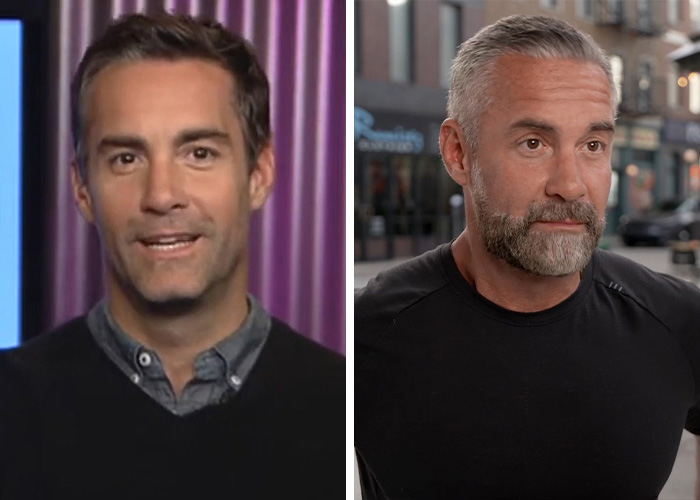 Side-by-side photo of a man before and after bulking up, showcasing body transformations by Slim Famous Men.