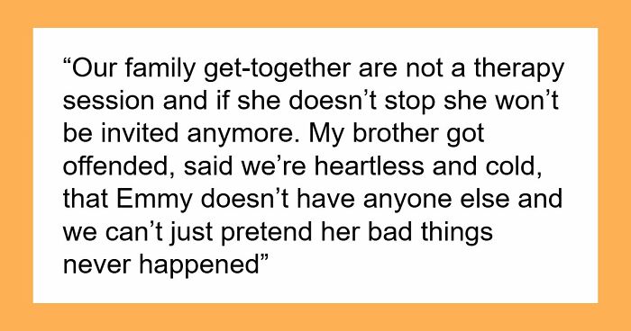 GF Uses BF’s Fam As Her Free Therapist, They’re Fed Up As She Turns Every Dinner Into A Trauma Recap