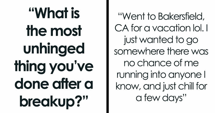 “Heartbreak Made Me Do It”: 35 Deranged Shenanigans People Pulled Off Post-Breakup