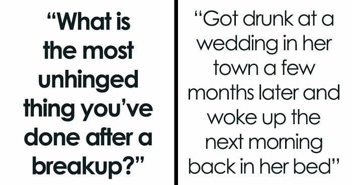 “Heartbreak Made Me Do It”: 35 Deranged Shenanigans People Pulled Off Post-Breakup