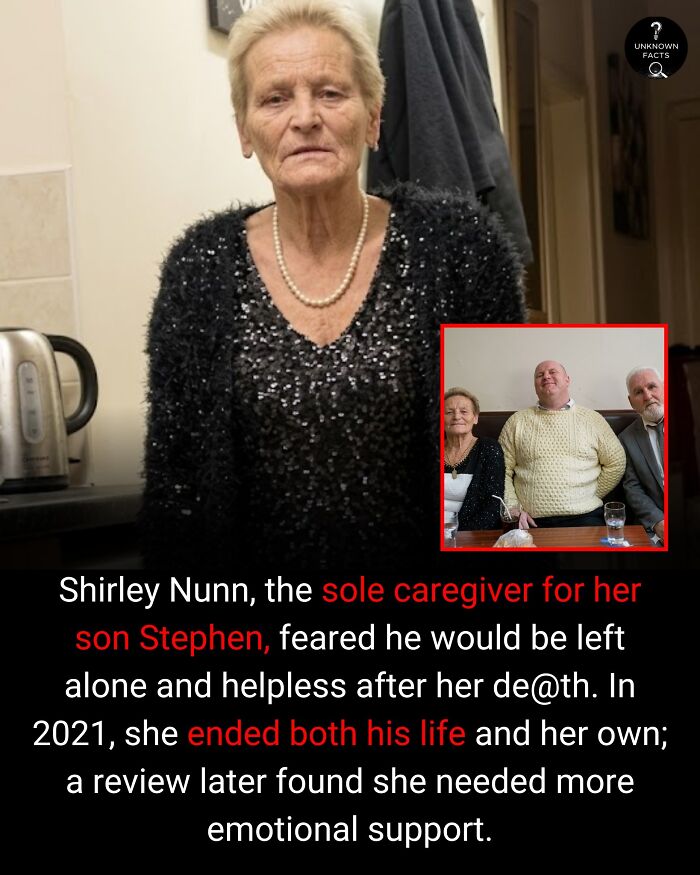 Shirley Nunn, a caregiver, in a tragic interesting facts story highlighting the need for emotional support.