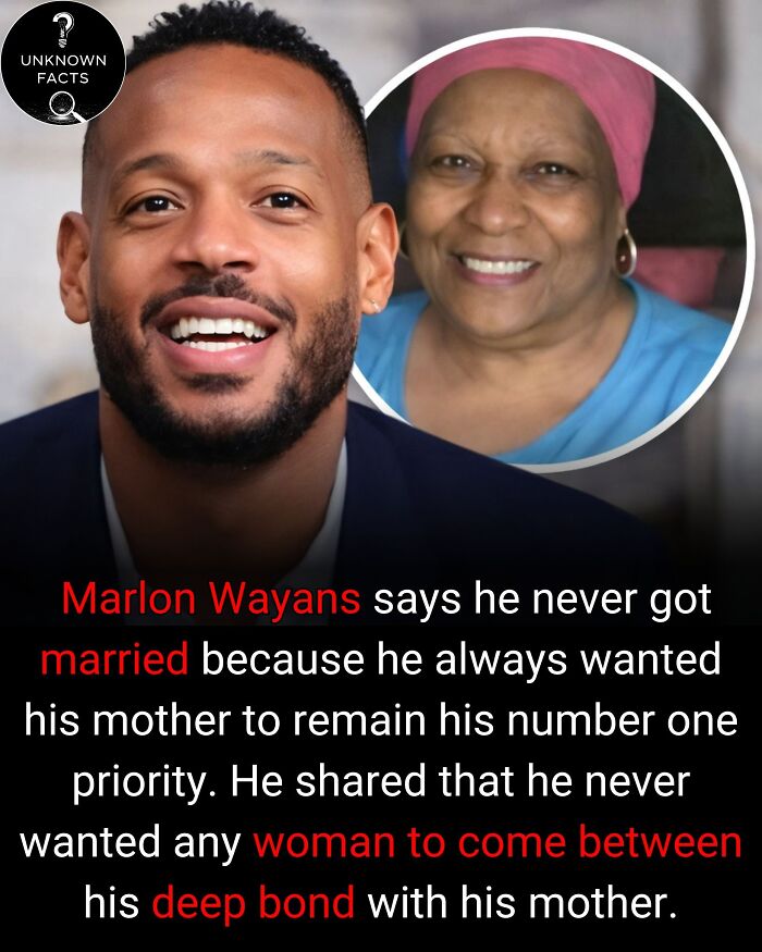 Marlon Wayans and his mother are shown in a picture, revealing interesting facts about his reasons for not marrying.
