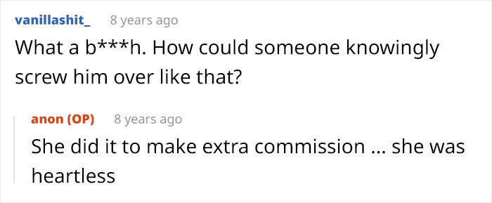 Screenshot of an online comment thread showing a conversation about helping an overworked and underpaid friend.