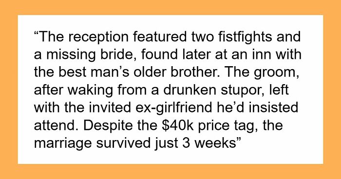 41 Times Wedding Guests Saw Red Flags So Big They Practically Waved From The Altar