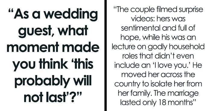 41 Times Wedding Guests Saw Red Flags So Big They Practically Waved From The Altar