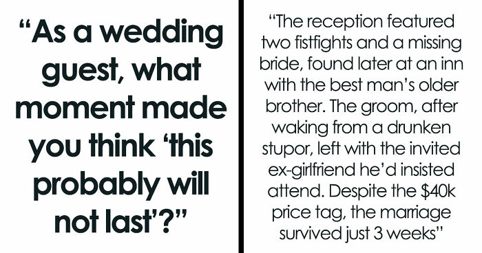 41 Times Wedding Guests Saw Red Flags So Big They Practically Waved From The Altar