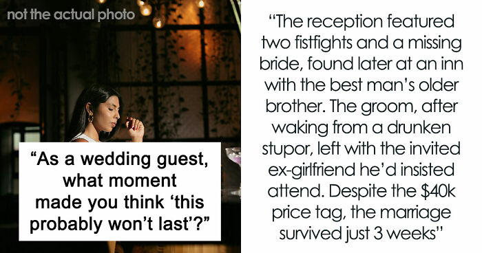 41 Times Wedding Guests Saw Red Flags So Big They Practically Waved From The Altar