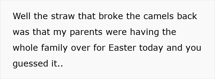Text excerpt about a man confronting his parents regarding their 20-year-old best friend, describing a breaking point in family dynamics.
