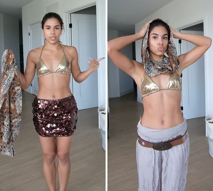 Influencer Spirals Out In Viral Video As She Tries On Stylist's Bizarre Coachella Outfits