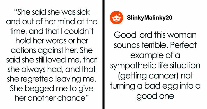 Woman Divorces Husband After Learning Of Cancer As A Power Move, Changes Her Mind Years Later