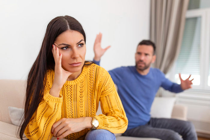 Wife upset over husband's low-class ex causing tension during their two months of marriage leading to divorce discussion.