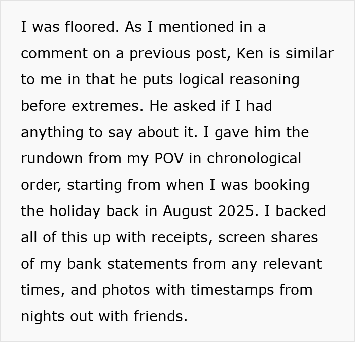 Text excerpt showing a woman accused of sleeping with sister&rsquo;s fianc&eacute; over a coincidence, unable to change family&rsquo;s mind.