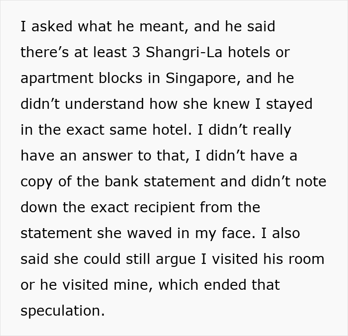 Text excerpt discussing a woman accused of sleeping with her sister&rsquo;s fianc&eacute; and the family not changing their mind.