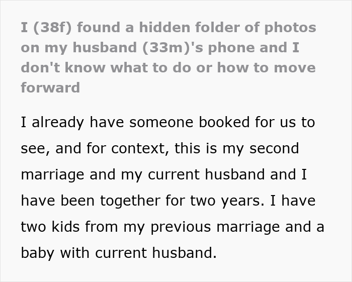“Creepy And Borderline Predatory”: Wife Finds Husband’s Hidden Folder, Issues An Ultimatum
