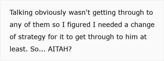 Text on a white background discusses relationship disrespect, strategy change, and asks "AITAH?" regarding a woman quitting her job.